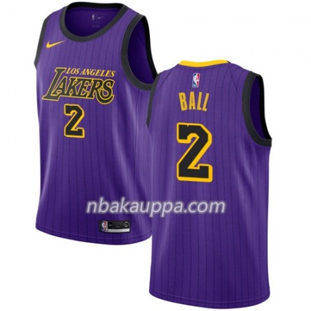 Los Angeles Lakers Lonzo Ball 2 2018-19 Nike City Edition Violetti Pelipaidat Swingman - Miesten